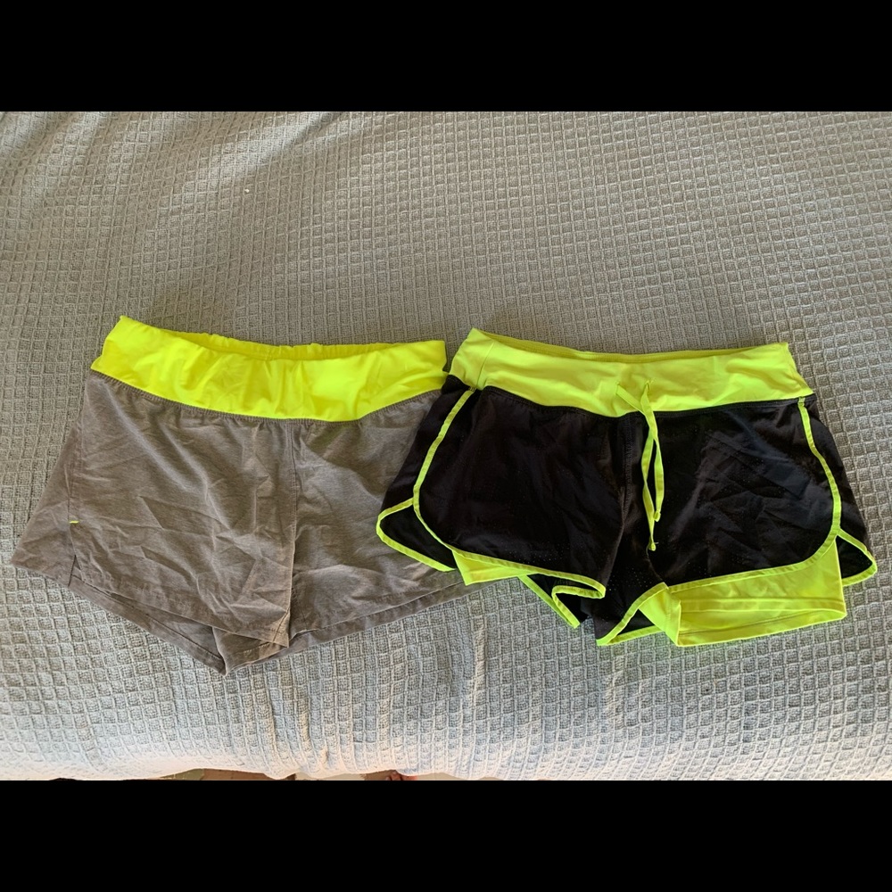 Highlighter Yellow Workout/Gym Shorts Size Medium